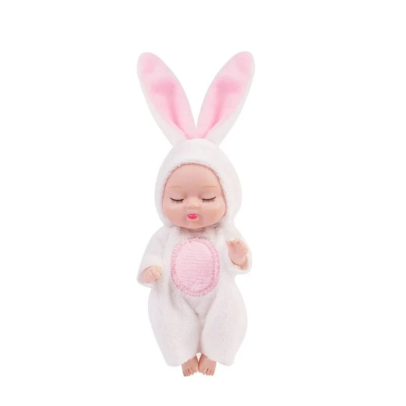1 stücke 13 cm Schlaf Baby Puppe Neue Mode Simulation Wiedergeburt Puppen Mini Nette Puppe Cartoon Tier Kinder Spielzeug für Kinder Geburtstag Geschenk