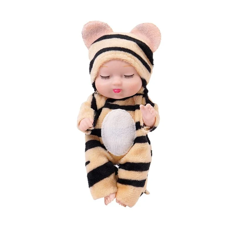 1 stücke 13 cm Schlaf Baby Puppe Neue Mode Simulation Wiedergeburt Puppen Mini Nette Puppe Cartoon Tier Kinder Spielzeug für Kinder Geburtstag Geschenk