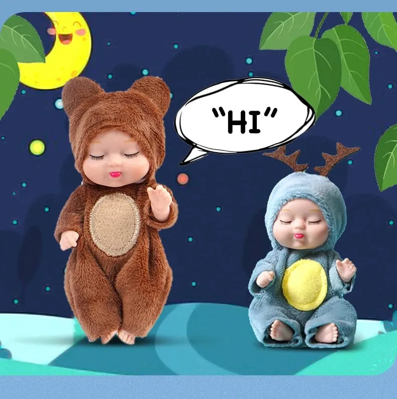 1 stücke 13 cm Schlaf Baby Puppe Neue Mode Simulation Wiedergeburt Puppen Mini Nette Puppe Cartoon Tier Kinder Spielzeug für Kinder Geburtstag Geschenk