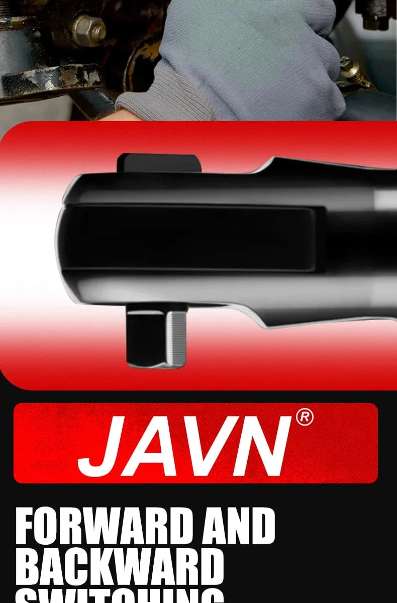 JAVN 12V Akku-Elektroschrauber, 45NM 3/8'' Ratschenschlüssel, Demontageschraube Mutter, Autoreparaturwerkzeuge, rechtwinkliger Schraubenschlüssel, Power