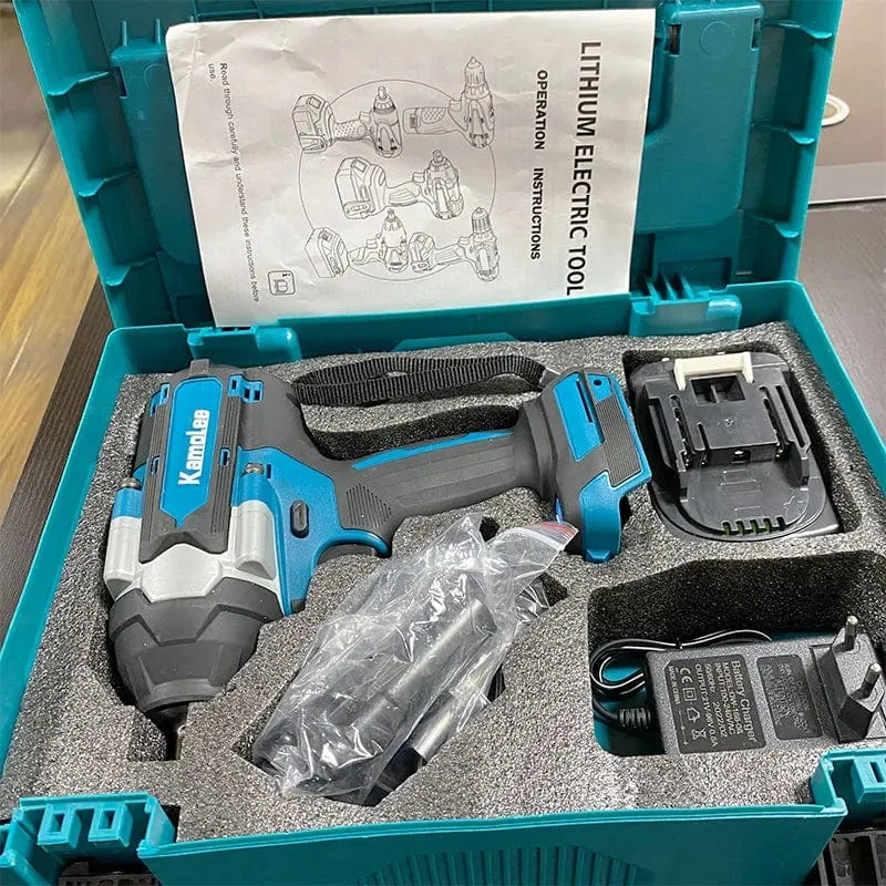 【Super Drehmoment】Kamolee 1800N.m DTW700 Elektrischer Schlagschrauber Hohes Drehmoment 1/2 Zoll Kompatibel mit 18V Makita Batterie