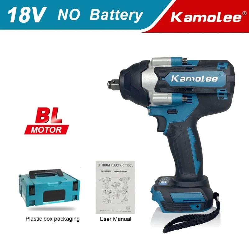 【Super Drehmoment】Kamolee 1800N.m DTW700 Elektrischer Schlagschrauber Hohes Drehmoment 1/2 Zoll Kompatibel mit 18V Makita Batterie
