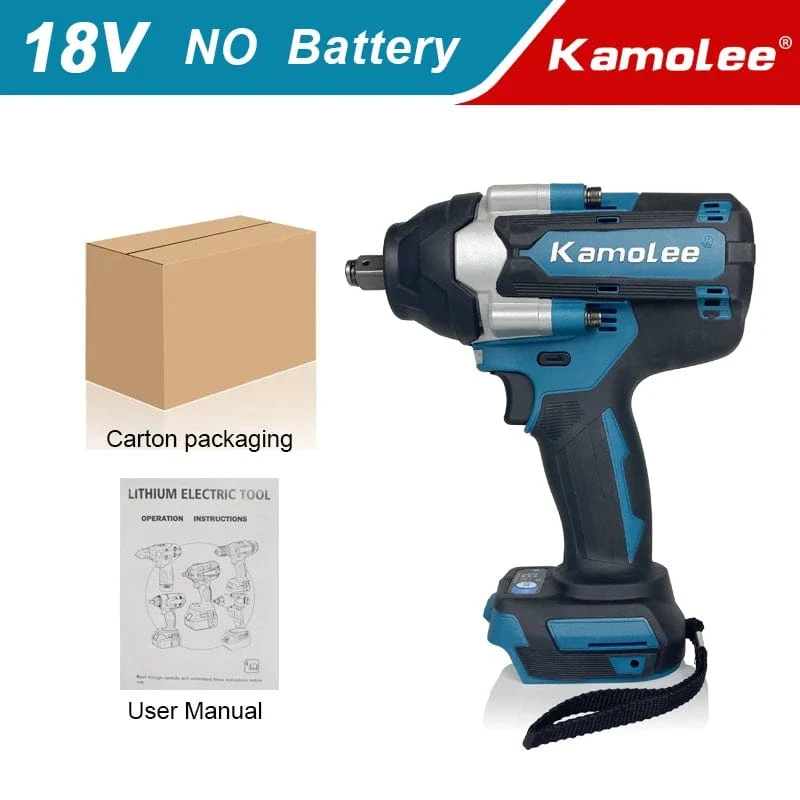 【Super Drehmoment】Kamolee 1800N.m DTW700 Elektrischer Schlagschrauber Hohes Drehmoment 1/2 Zoll Kompatibel mit 18V Makita Batterie