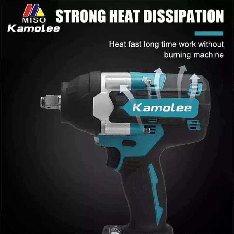 【Super Drehmoment】Kamolee 1800N.m DTW700 Elektrischer Schlagschrauber Hohes Drehmoment 1/2 Zoll Kompatibel mit 18V Makita Batterie