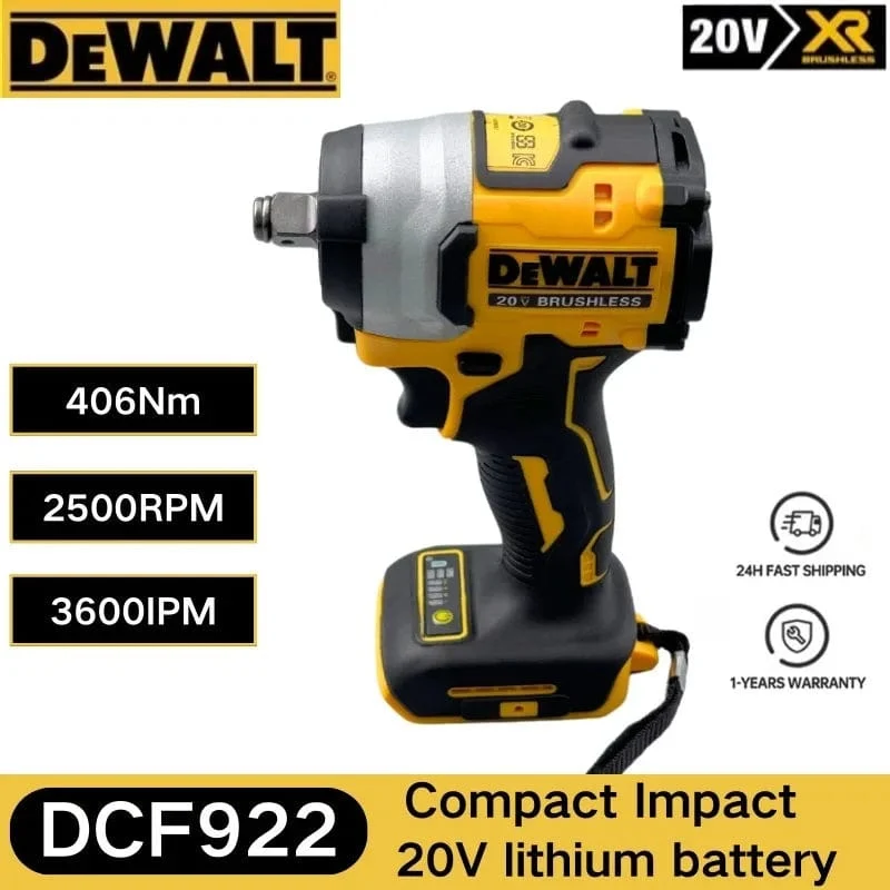 Dewalt Elektrowerkzeug DCF922 Akku-Schlagschrauber ohne Bürsten, 20 V, Lithiumbatterie, 205 NM Drehmoment, variable Geschwindigkeit, elektrische Bohrmaschine