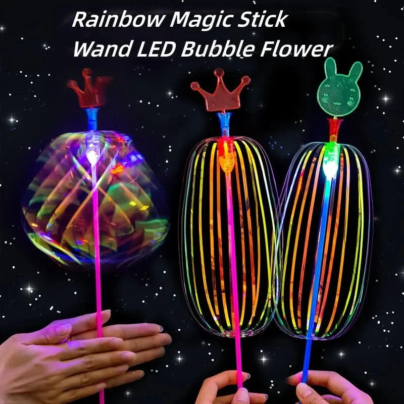 3/5 Stücke Magic Twist Seifenblasenstab Regenbogen Led Leuchtender Seifenblasenstab Bunter Seifenblasenstab Leuchtendes Spielzeug Für Kinder Hochzeitsfeier Geschenke