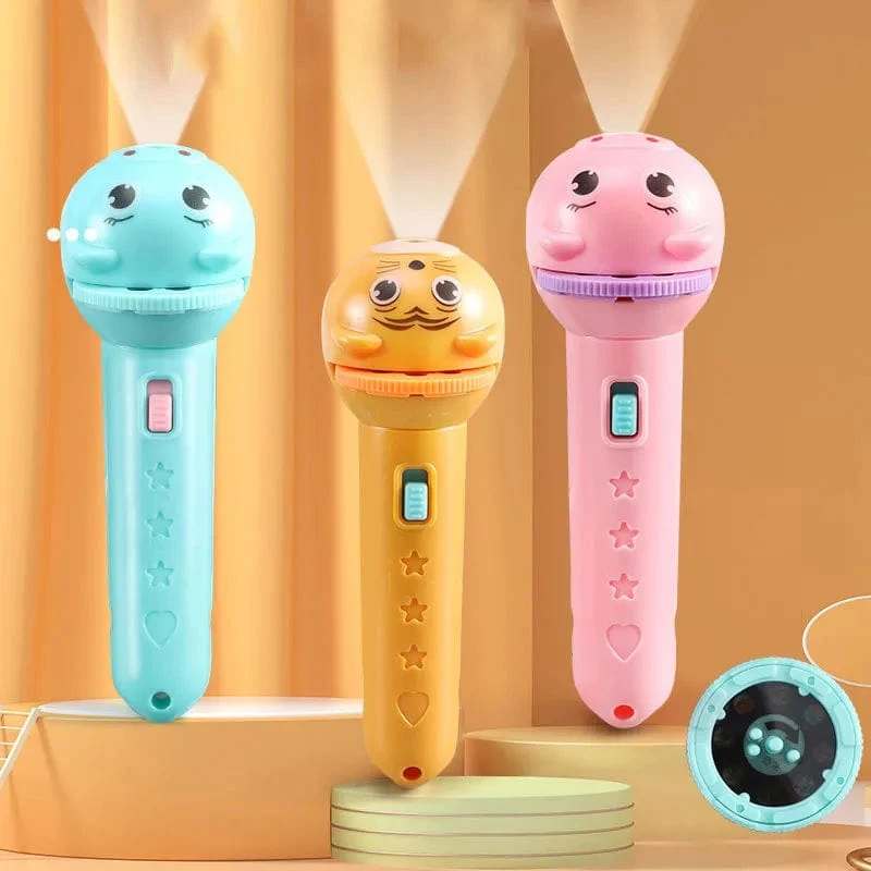 Taschenlampenprojektor für Kinder, Baby, Schlafgeschichtenbuch, Taschenlampenlampe, Spielzeug, Früherziehungsspielzeug, Urlaubs- und Weihnachtsgeschenk, leuchtendes Spielzeug