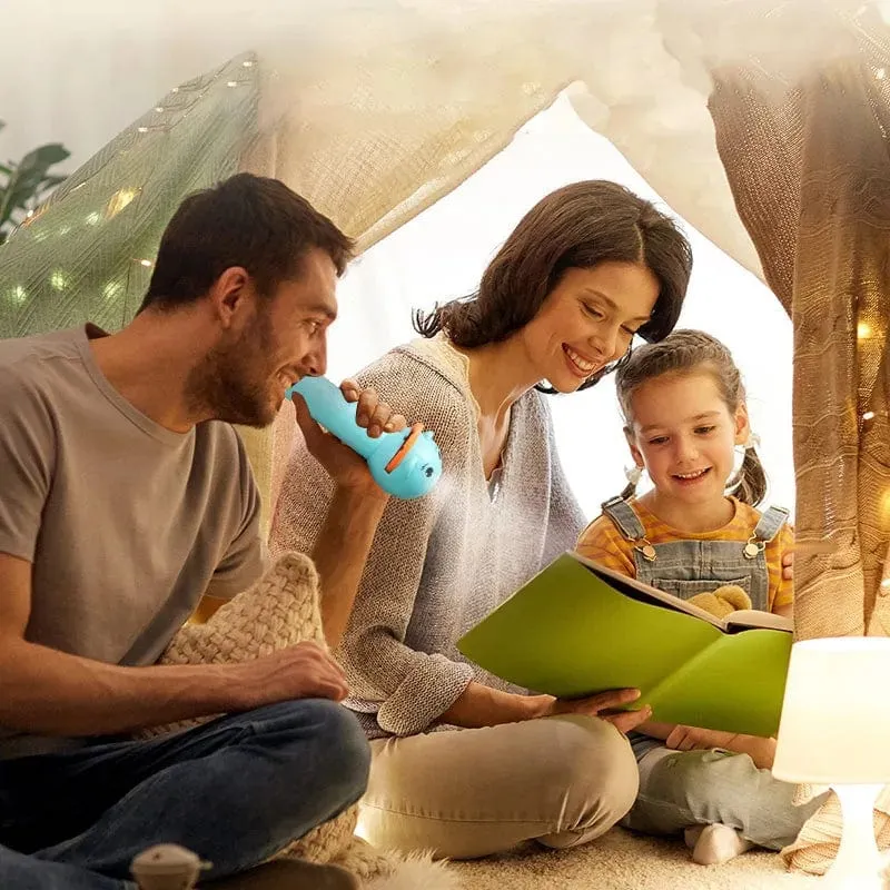 Taschenlampenprojektor für Kinder, Baby, Schlafgeschichtenbuch, Taschenlampenlampe, Spielzeug, Früherziehungsspielzeug, Urlaubs- und Weihnachtsgeschenk, leuchtendes Spielzeug