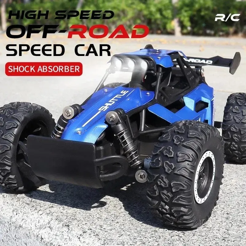 Neues RC-Auto 1:16 2WD mit LED-Licht 2.4G 20KM/H High Speed ​​Offroad-Kletterauto mit Fernbedienung Spielzeug Geschenke für Jungen Mädchen Kinder
