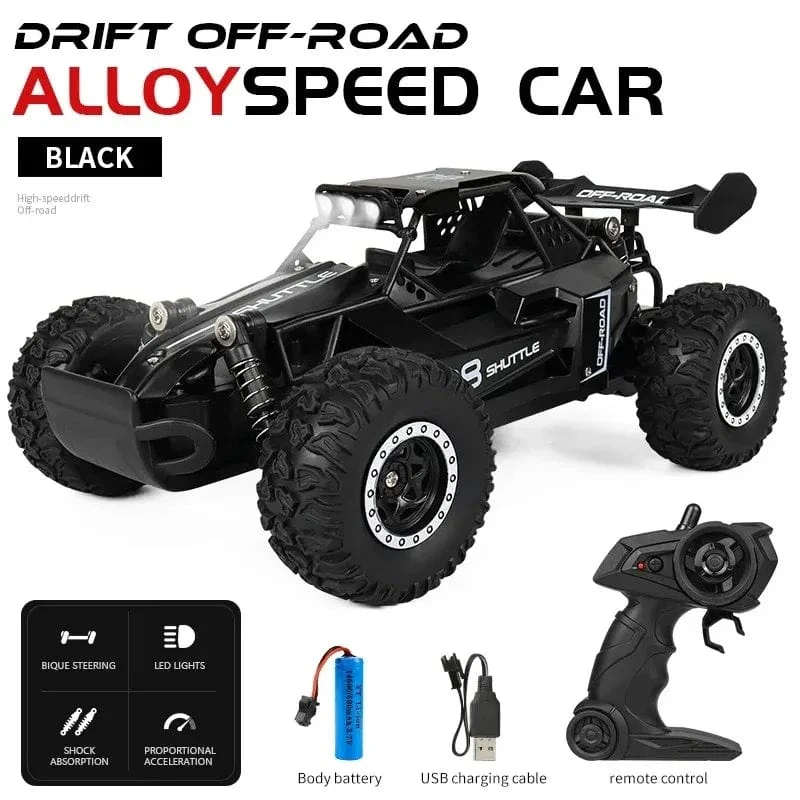 Neues RC-Auto 1:16 2WD mit LED-Licht 2.4G 20KM/H High Speed ​​Offroad-Kletterauto mit Fernbedienung Spielzeug Geschenke für Jungen Mädchen Kinder