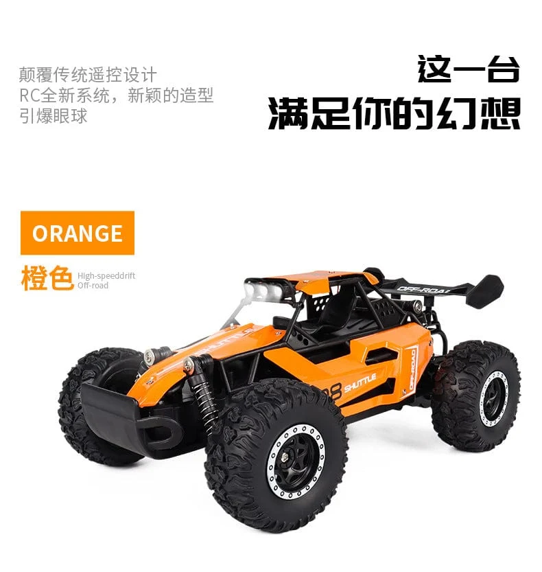 Neues RC-Auto 1:16 2WD mit LED-Licht 2.4G 20KM/H High Speed ​​Offroad-Kletterauto mit Fernbedienung Spielzeug Geschenke für Jungen Mädchen Kinder