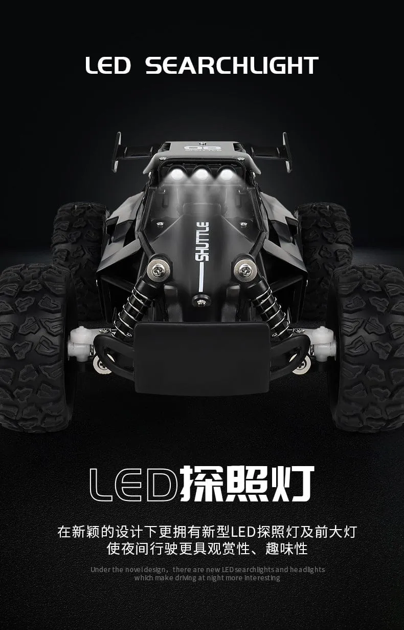 Neues RC-Auto 1:16 2WD mit LED-Licht 2.4G 20KM/H High Speed ​​Offroad-Kletterauto mit Fernbedienung Spielzeug Geschenke für Jungen Mädchen Kinder