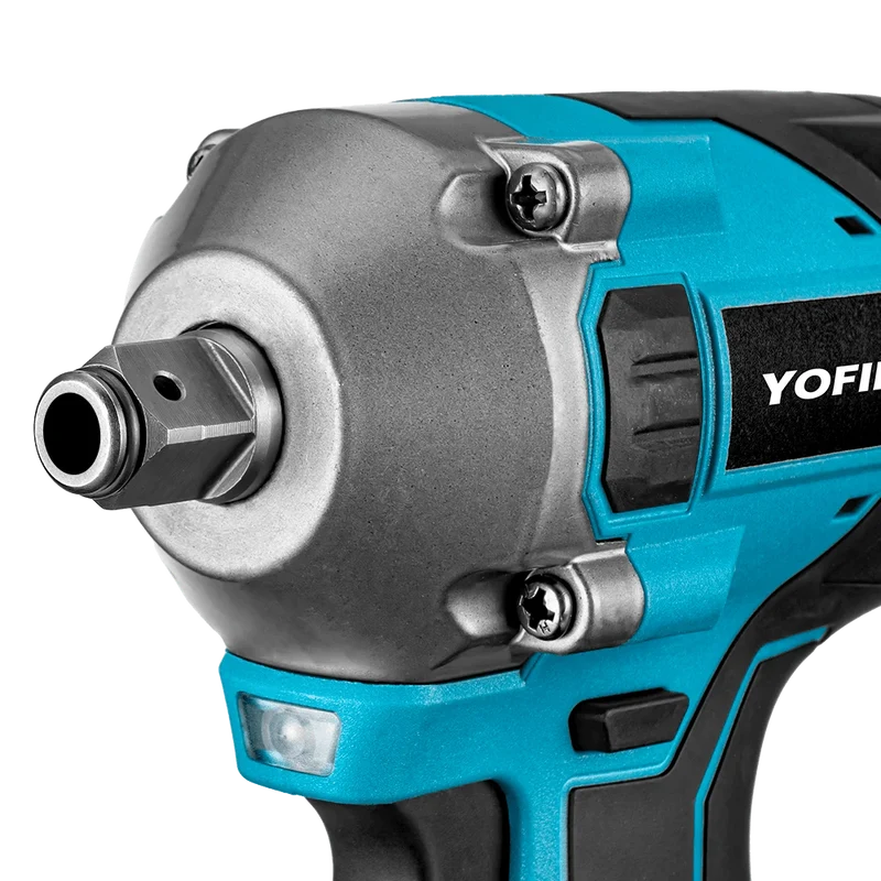 Yofidra 1000N.m 20V bürstenloser elektrischer Schlagschrauber, Akku-Schraubenschlüssel, 1/2 Zoll Li-Ionen-Akku für Makita 18V Akku