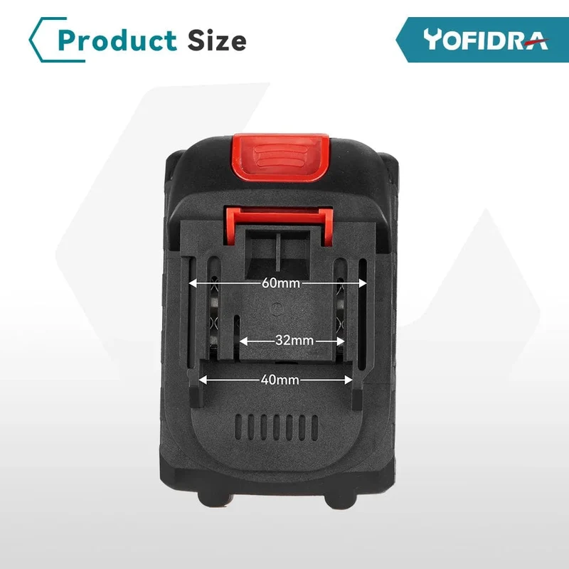 Yofidra 1000N.m 20V bürstenloser elektrischer Schlagschrauber, Akku-Schraubenschlüssel, 1/2 Zoll Li-Ionen-Akku für Makita 18V Akku