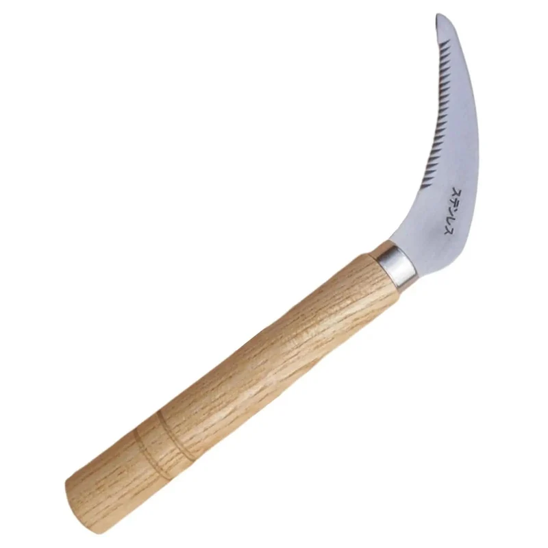 Handgehaltenes Sichelwerkzeug, tragbare, robuste Handhacke, japanische Garten-Unkraut-Sichel, Soden-Sichel zum Blumenjäten und Bonsai