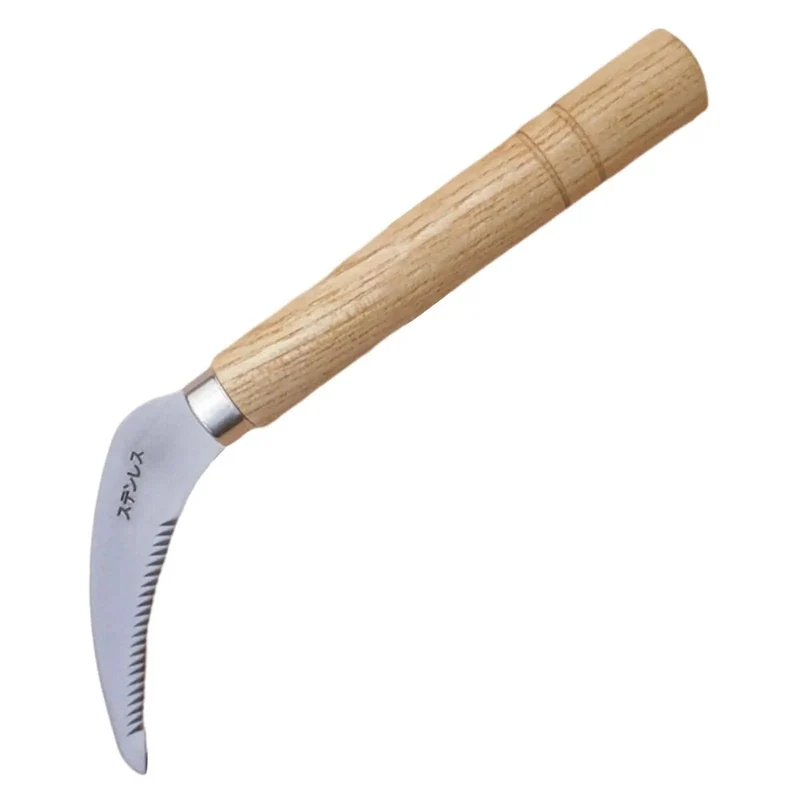Handgehaltenes Sichelwerkzeug, tragbare, robuste Handhacke, japanische Garten-Unkraut-Sichel, Soden-Sichel zum Blumenjäten und Bonsai