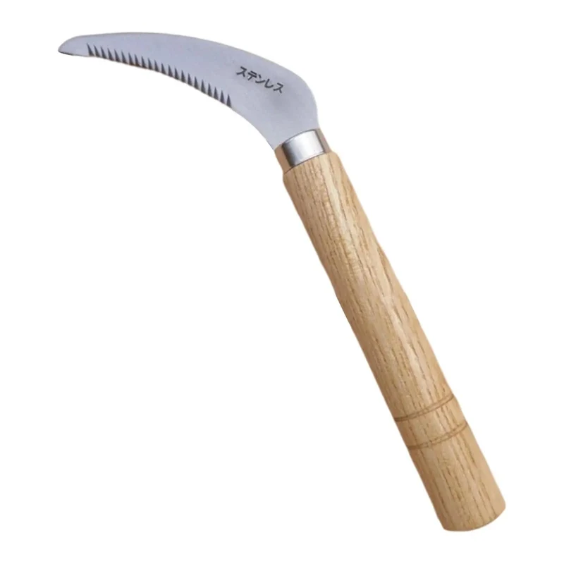 Handgehaltenes Sichelwerkzeug, tragbare, robuste Handhacke, japanische Garten-Unkraut-Sichel, Soden-Sichel zum Blumenjäten und Bonsai