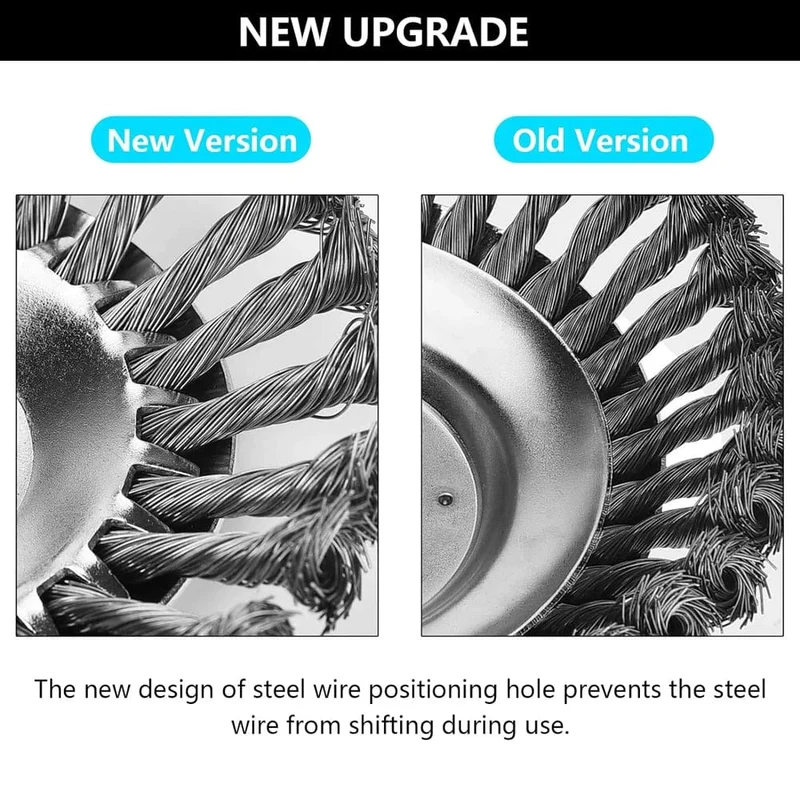 6/8 Zoll Upgrade Unkrautbürstenschneiderkopf Rasenmäher Universal-Rasentrimmerkopf Stahldraht-Radbürstenscheibe Gartentrimmerköpfe