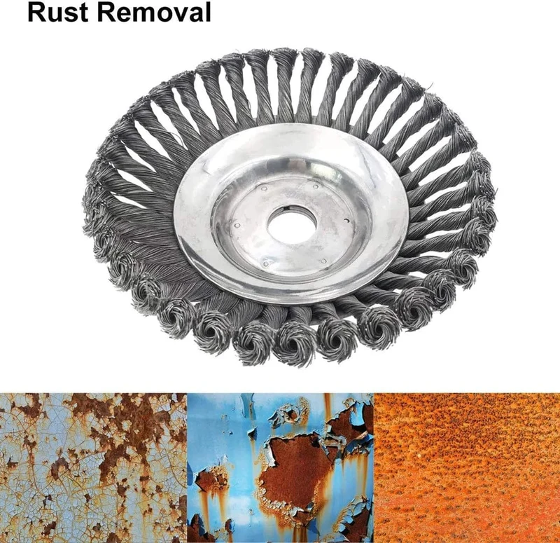 6/8 Zoll Upgrade Unkrautbürstenschneiderkopf Rasenmäher Universal-Rasentrimmerkopf Stahldraht-Radbürstenscheibe Gartentrimmerköpfe