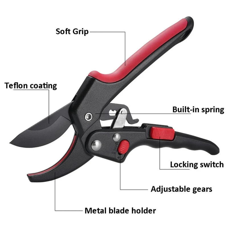 Ratsche Überspringen Garten Rebschnitt Schere SK5 Stahl Schere Gartenarbeit Anlage Scissor Zweig Pruner Trimmer Werkzeuge dropshipping