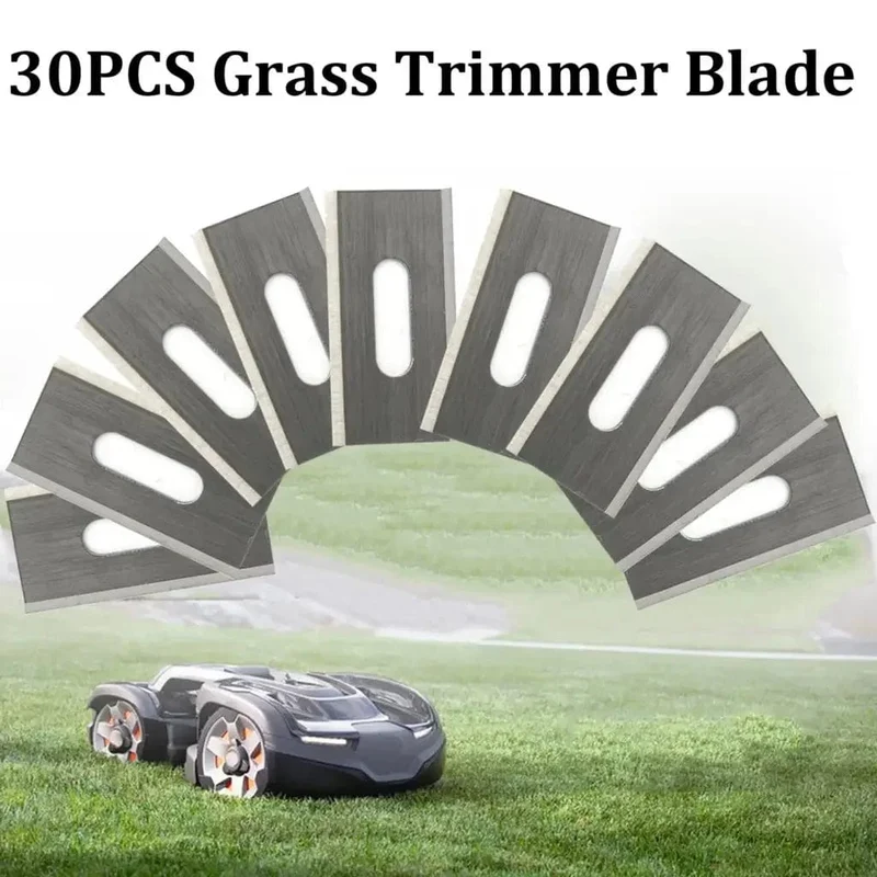 30 Stück Rasentrimmerklingen, Ersatz-Trimmer-Schneidstück für Husqvarna Automower, Gartenroboter-Rasenmäher-Werkzeuge