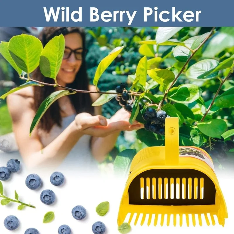 Blaubeerpflücker, multifunktionaler tragbarer Blaubeerpflücker mit kammförmigem Blaubeerrechen, Gartenhandwerkzeug für die Ernte