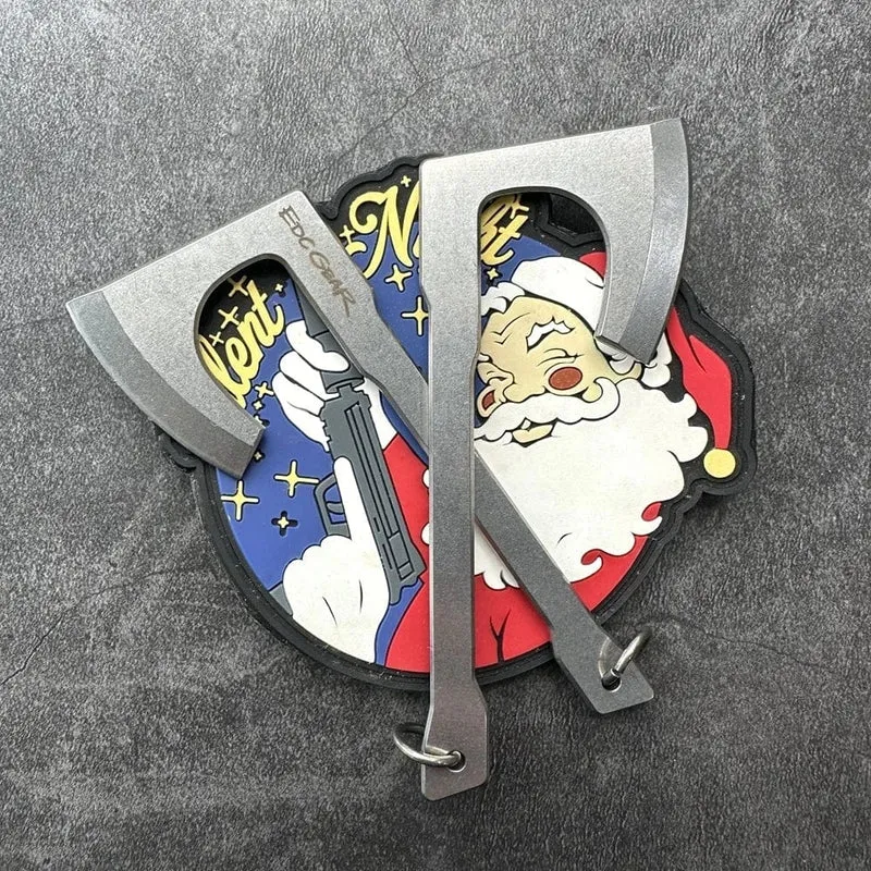 9Cr18Mov Edelstahl Axt Klinge Kinfe Anhänger Outdoor Dekorationen Halskette Armband Camping Ausrüstung EDC Werkzeuge K-mantel Perle Chai