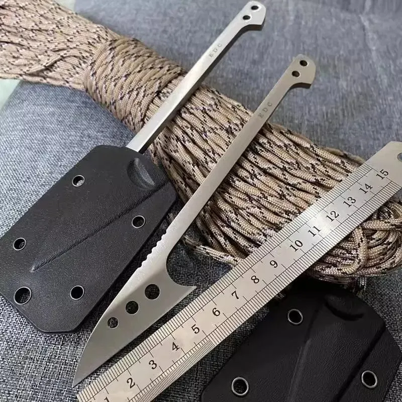 9Cr18Mov Edelstahl Axt Klinge Kinfe Anhänger Outdoor Dekorationen Halskette Armband Camping Ausrüstung EDC Werkzeuge K-mantel Perle Chai