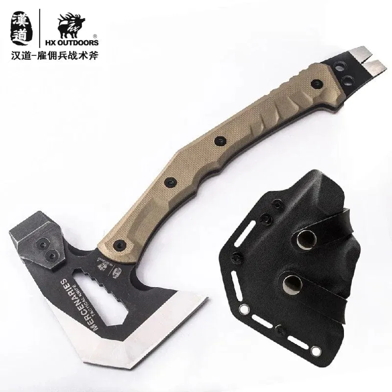 HX Tactical Engineer Axe Rescue Camp Artillery Fire Rescue Axe Hammer Überlebens-Feuerwehr-Campingbedarf Axt Tomahawk