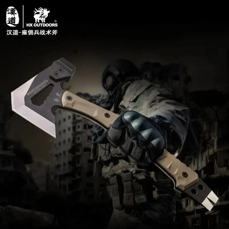 HX Tactical Engineer Axe Rescue Camp Artillery Fire Rescue Axe Hammer Überlebens-Feuerwehr-Campingbedarf Axt Tomahawk