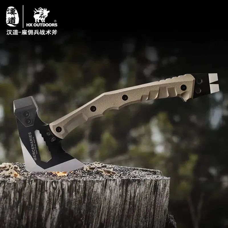 HX Tactical Engineer Axe Rescue Camp Artillery Fire Rescue Axe Hammer Überlebens-Feuerwehr-Campingbedarf Axt Tomahawk