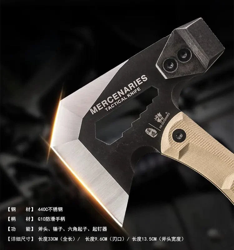 HX Tactical Engineer Axe Rescue Camp Artillery Fire Rescue Axe Hammer Überlebens-Feuerwehr-Campingbedarf Axt Tomahawk