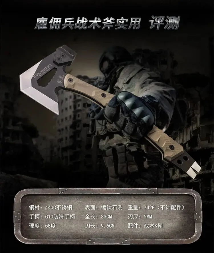 HX Tactical Engineer Axe Rescue Camp Artillery Fire Rescue Axe Hammer Überlebens-Feuerwehr-Campingbedarf Axt Tomahawk