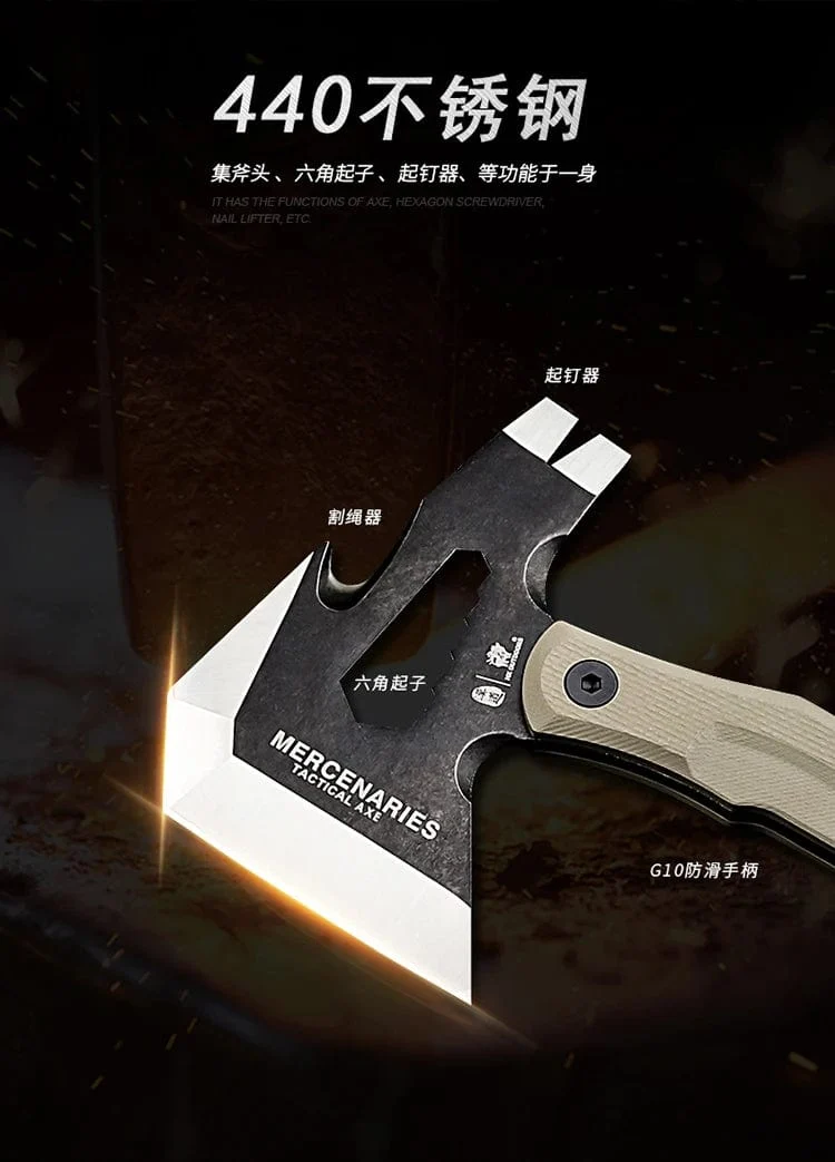 HX Tactical Engineer Axe Rescue Camp Artillery Fire Rescue Axe Hammer Überlebens-Feuerwehr-Campingbedarf Axt Tomahawk