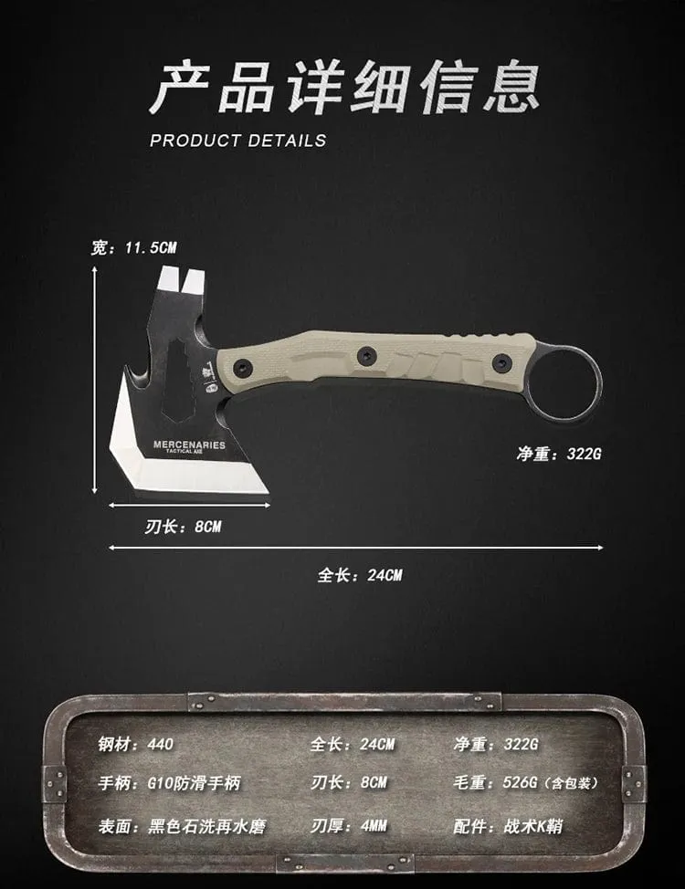 HX Tactical Engineer Axe Rescue Camp Artillery Fire Rescue Axe Hammer Überlebens-Feuerwehr-Campingbedarf Axt Tomahawk