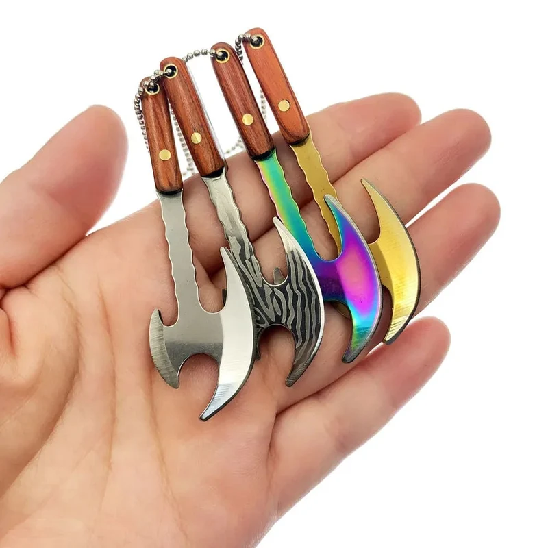 Swayboo Outdoor Camping Mini Axt Edelstahl Scharfe Klinge Feste Keychian Messer Auspacken Express Titan EDC Werkzeug Outdoor
