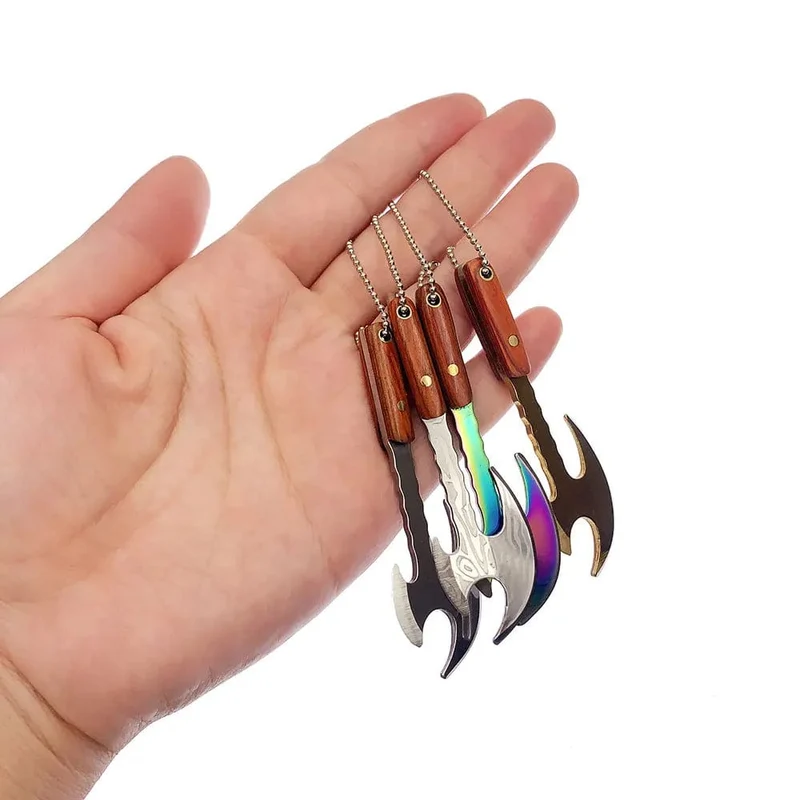 Swayboo Outdoor Camping Mini Axt Edelstahl Scharfe Klinge Feste Keychian Messer Auspacken Express Titan EDC Werkzeug Outdoor