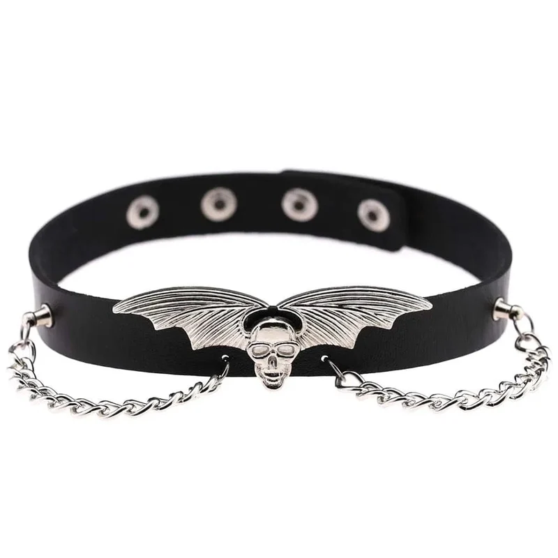 Trendy Punk Spike Nieten Leder Frauen Halsband Glocke Pentagramm Harajuku Kragen Halsketten Handgemachte Boho Gothic Mädchen Collier Schmuck