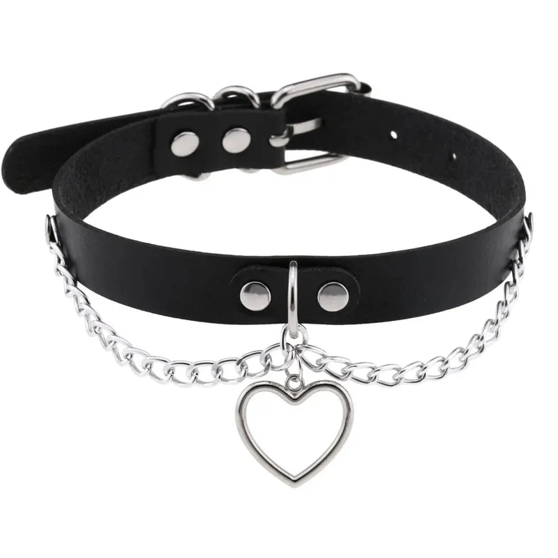 Trendy Punk Spike Nieten Leder Frauen Halsband Glocke Pentagramm Harajuku Kragen Halsketten Handgemachte Boho Gothic Mädchen Collier Schmuck