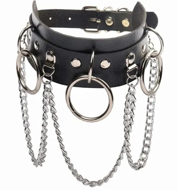 Trendy Punk Spike Nieten Leder Frauen Halsband Glocke Pentagramm Harajuku Kragen Halsketten Handgemachte Boho Gothic Mädchen Collier Schmuck