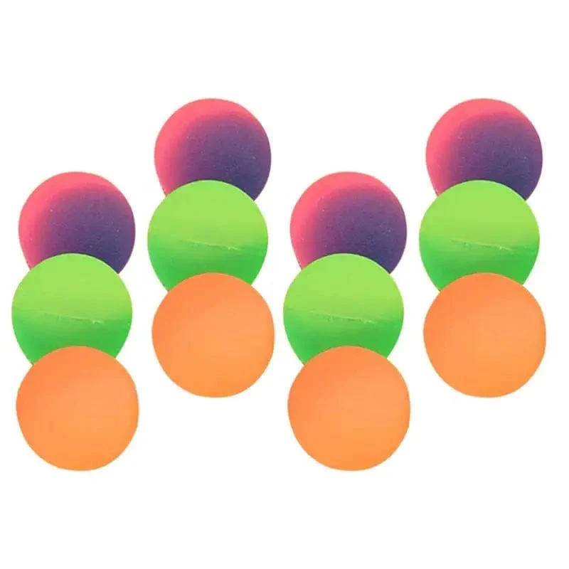 10 Stück 25 mm farbiger Junge Springball niedlich leuchtender Kinderspielzeugball Gummi Kinder Sportspiele elastische Springbälle Outdoor-Spielzeug