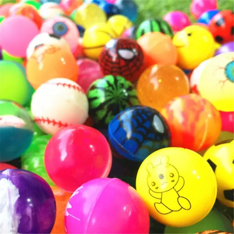 10 Stück 25 mm farbiger Junge Springball niedlich leuchtender Kinderspielzeugball Gummi Kinder Sportspiele elastische Springbälle Outdoor-Spielzeug