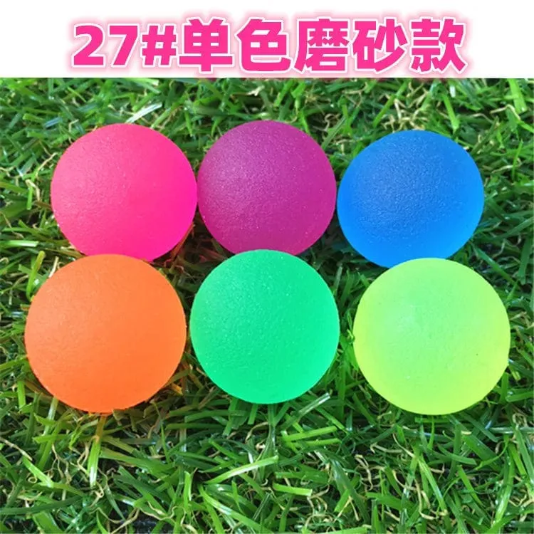 10 Stück 25 mm farbiger Junge Springball niedlich leuchtender Kinderspielzeugball Gummi Kinder Sportspiele elastische Springbälle Outdoor-Spielzeug