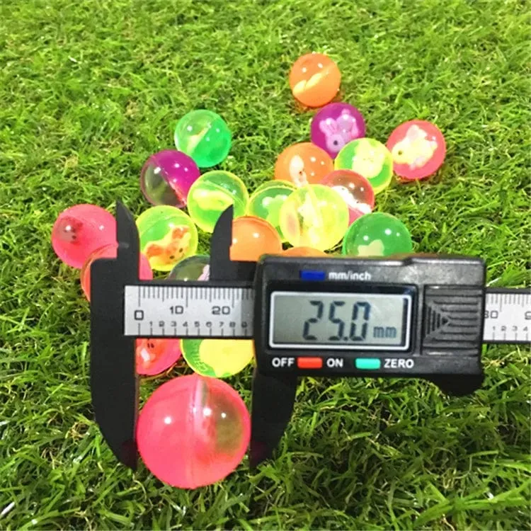10 Stück 25 mm farbiger Junge Springball niedlich leuchtender Kinderspielzeugball Gummi Kinder Sportspiele elastische Springbälle Outdoor-Spielzeug
