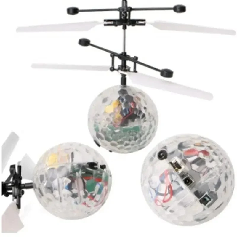 1Pc Bunte Mini Drohne Shinning LED Drohne Fliegender Ball Hubschrauber Licht Kristallkugel Induktion Quadcopter Flugzeug Kinderspielzeug