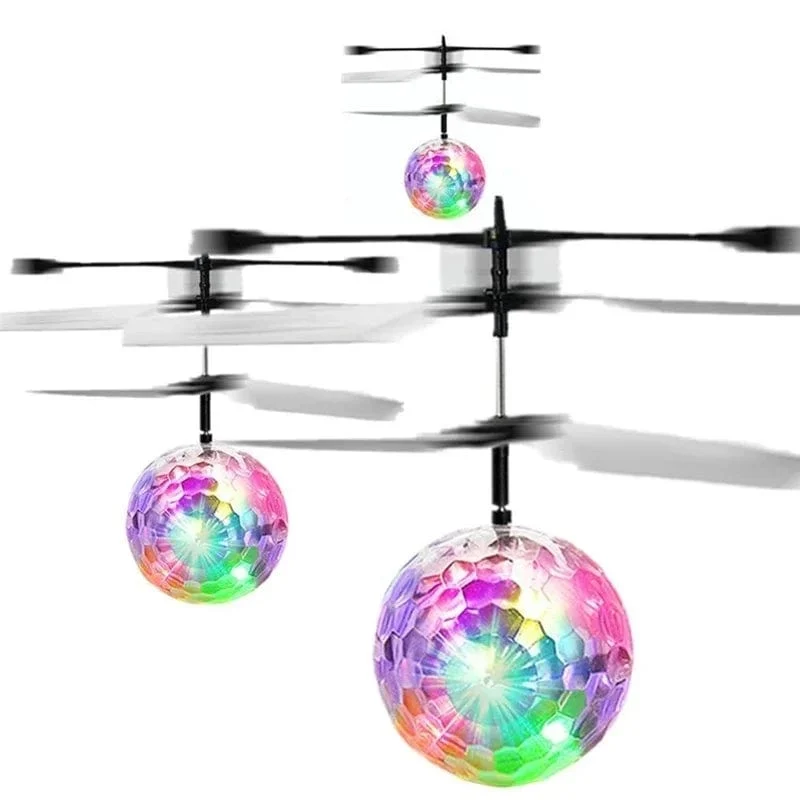 1Pc Bunte Mini Drohne Shinning LED Drohne Fliegender Ball Hubschrauber Licht Kristallkugel Induktion Quadcopter Flugzeug Kinderspielzeug