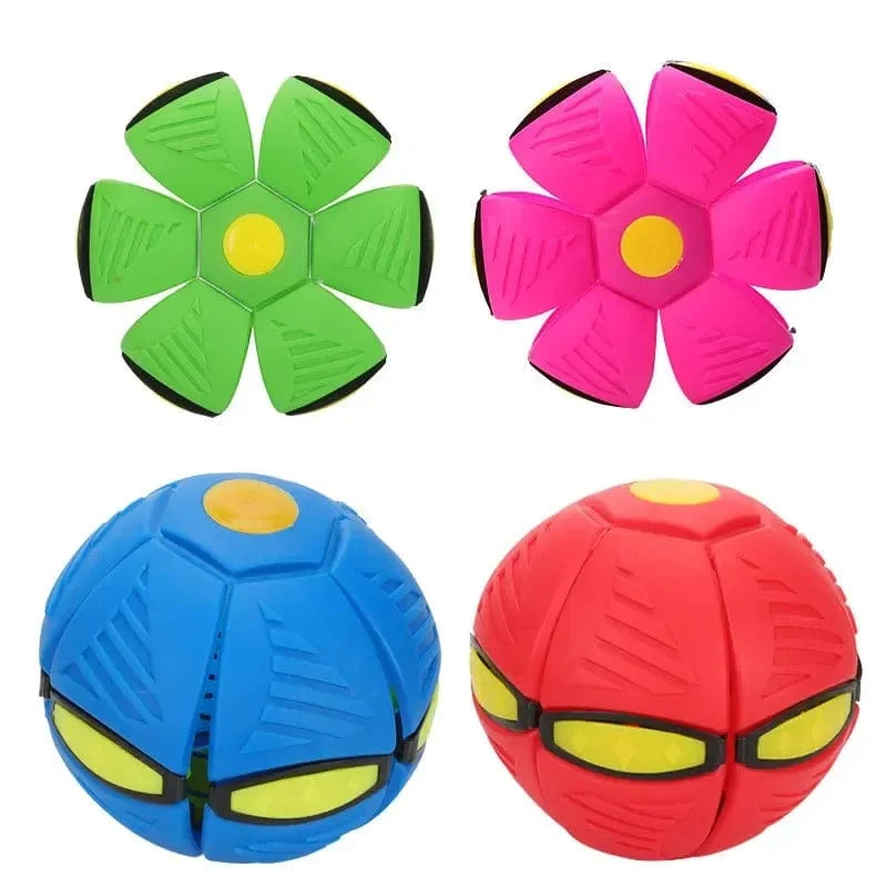 Spaßspielzeug für Kinder im Freien für Jungen und Mädchen, fliegender Untertassenball, magische Verformung, UFO ohne LED-Licht, fliegendes Spielzeug, Dekompressionsgeschenk