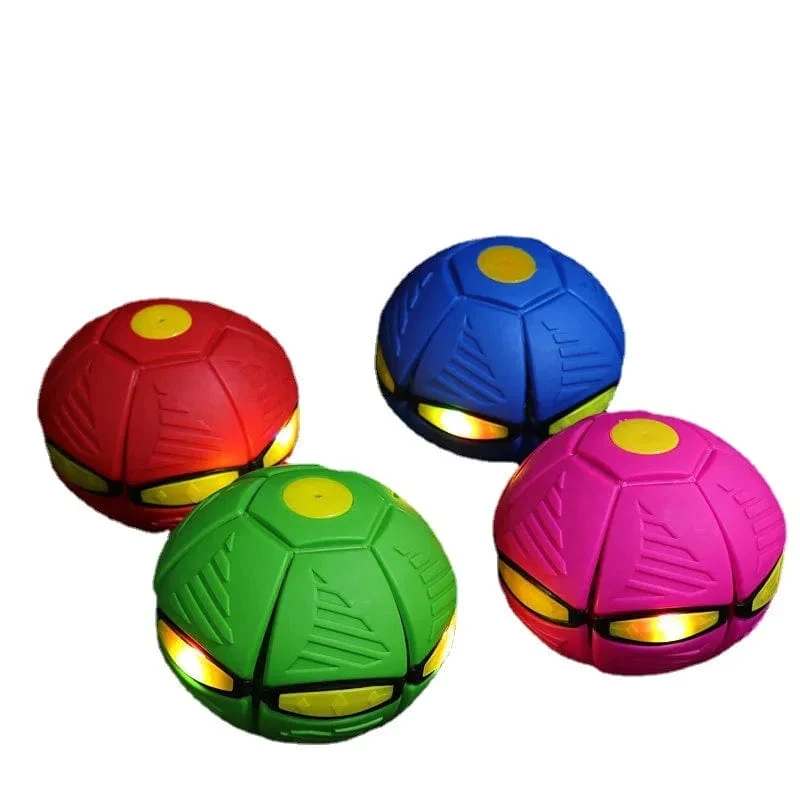 Spaßspielzeug für Kinder im Freien für Jungen und Mädchen, fliegender Untertassenball, magische Verformung, UFO ohne LED-Licht, fliegendes Spielzeug, Dekompressionsgeschenk