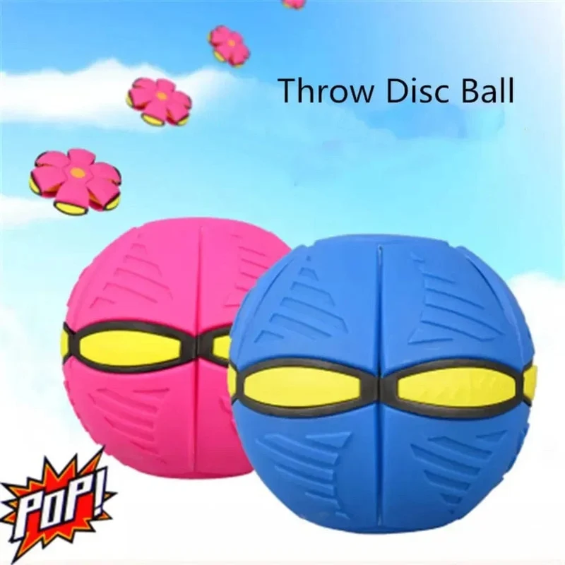 Spaßspielzeug für Kinder im Freien für Jungen und Mädchen, fliegender Untertassenball, magische Verformung, UFO ohne LED-Licht, fliegendes Spielzeug, Dekompressionsgeschenk