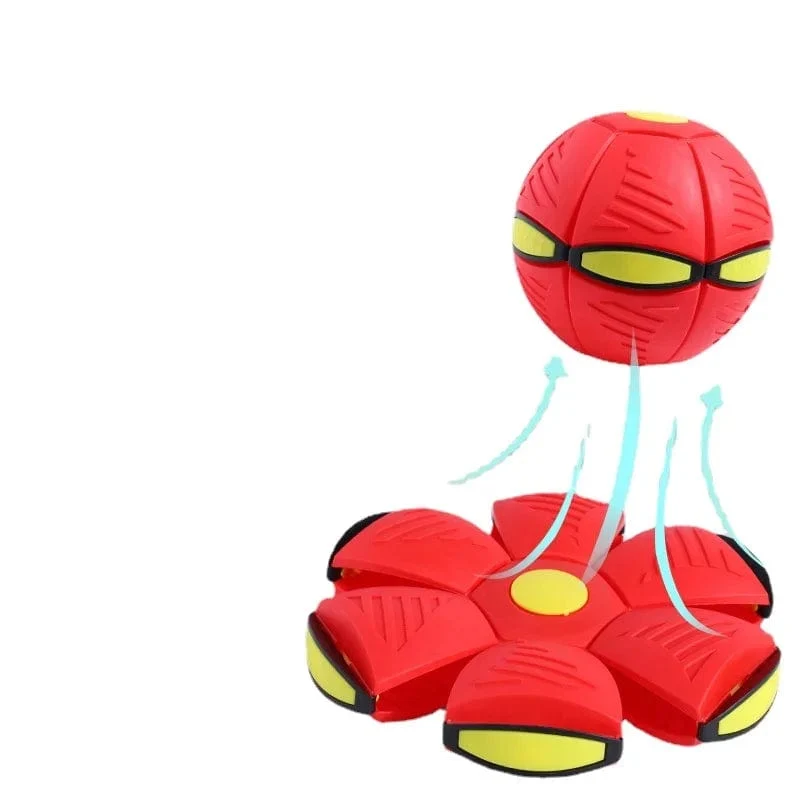 Spaßspielzeug für Kinder im Freien für Jungen und Mädchen, fliegender Untertassenball, magische Verformung, UFO ohne LED-Licht, fliegendes Spielzeug, Dekompressionsgeschenk